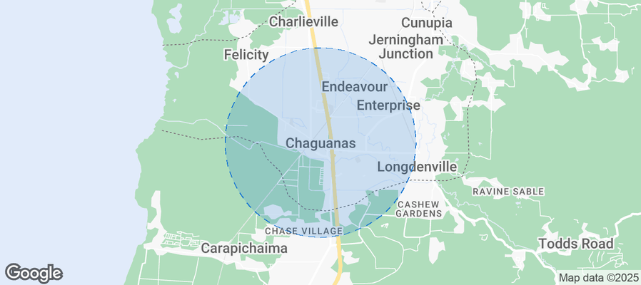 Chaguanas Airbnb map